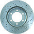 227.44118R by CENTRIC - Select Sport Drilled & Slotted Rotor, Right