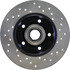Centric 128.33048R Disc Brake Rotor and Hub Assembly Cross Drilled Rotor