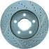 227.62057R by CENTRIC - Select Sport Drilled & Slotted Rotor, Right