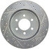227.67038R by CENTRIC - Select Sport Drilled & Slotted Rotor, Right