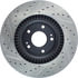 Centric 127.51038CL Disc Brake Rotor Sportstop Cryo Drilled & Slotted Rotor, Left