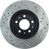 127.61047R by CENTRIC - Slotted Drilled Rotor