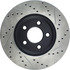 Centric 127.61085R Disc Brake Rotor Slotted Drilled Rotor