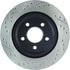 Centric 127.61087CL Disc Brake Rotor Sportstop Cryo Drilled & Slotted Rotor, Left