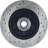Centric 127.62013CL Disc Brake Rotor and Hub Assembly Sportstop Cryo Drilled & Slotted Rotor, Left