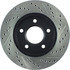 127.62017R by CENTRIC - Slotted Drilled Rotor