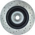 Centric 127.62035CL Disc Brake Rotor and Hub Assembly Sportstop Cryo Drilled & Slotted Rotor, Left