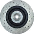 Centric 127.62035CR Disc Brake Rotor and Hub Assembly Sportstop Cryo Drilled & Slotted Rotor, Right