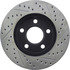 Centric 127.62057CR Disc Brake Rotor Sportstop Cryo Drilled & Slotted Rotor, Right