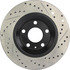 Centric 127.33088CR Disc Brake Rotor Sportstop Cryo Drilled & Slotted Rotor, Right