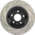 Centric 127.33088L Disc Brake Rotor Slotted Drilled Rotor