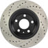 Centric 127.33088CL Disc Brake Rotor Sportstop Cryo Drilled & Slotted Rotor, Left