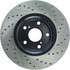 Centric 127.44088CR Disc Brake Rotor Sportstop Cryo Drilled & Slotted Rotor, Right