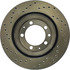 Centric 128.37023L Disc Brake Rotor Cross Drilled Rotor