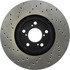 128.40071L by CENTRIC - Sport Cross Drilled Brake Rotor, Left