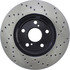 Centric 128.44088CR Disc Brake Rotor Sportstop Cryo Sport Drilled Rotor, Right