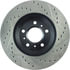 Centric 127.62098CR Disc Brake Rotor Sportstop Cryo Drilled & Slotted Rotor, Right