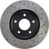 Centric 127.63068CR Disc Brake Rotor Sportstop Cryo Drilled & Slotted Rotor, Right