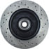 Centric 127.65039L Disc Brake Rotor and Hub Assembly Slotted Drilled Rotor
