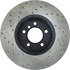 128.34070L by CENTRIC - Sport Cross Drilled Brake Rotor, Left