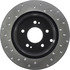 128.46072L by CENTRIC - Sport Cross Drilled Brake Rotor, Left