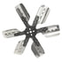Derale 17019 Engine Cooling Fan Blade 19" Heavy Duty Stainless Steel Standard Rotation Flex Fan, Black Hub