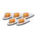 20-105 by PACER PERFORMANCE - Amber Deluxe Chrome Hi-5 Cab Roof Light Kit