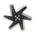 Derale 19113 Engine Cooling Fan Blade 13" High Performance Stainless Steel Standard Rotation Flex Fan, Black Hub