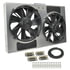 Derale 66838 Engine Cooling Fan Assembly Powerpack - High Output Dual 12" RAD Fan/Alum Shroud Kit w/ PWM Controller