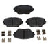 Brake Pro BKP862CH Disc Brake Pad Set Brake Parts Inc Brake Pro OEQF Ceramic Disc Brake Pad Set