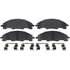 Brake Pro BKP1339CH Disc Brake Pad Set Brake Parts Inc Brake Pro OEQF Ceramic Disc Brake Pad Set