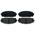 Brake Pro BKP1709CH Disc Brake Pad Set Brake Parts Inc Brake Pro OEQF Ceramic Disc Brake Pad Set