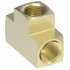 652x4 by WEATHERHEAD - Adapter Brass Inverted, Tee -4T x -4T x -2Fp