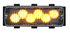 50A03ZCR by WHELEN ENGINEERING - Warning Light - 500 Series TIR6 Amber Super-LED, Clear Lens, 1-5/8" x 5"