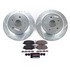 K3090 by POWERSTOP BRAKES - Z23 Daily Driver Carbon-Fiber Ceramic Brake Pad and Drilled & Slotted Rotor Kit