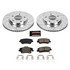 K7370 by POWERSTOP BRAKES - Z23 Daily Driver Carbon-Fiber Ceramic Brake Pad and Drilled & Slotted Rotor Kit