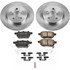 KOE6498 by POWERSTOP BRAKES - Disc Brake Pad and Rotor Kit - Low-Dust, Ceramic