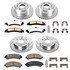 K201536 by POWERSTOP BRAKES - Z36 Truck and SUV Carbon-Fiber Ceramic Brake Pad and Drilled & Slotted Rotor Kit