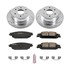 K6562 by POWERSTOP BRAKES - Z23 Daily Driver Carbon-Fiber Ceramic Brake Pad and Drilled & Slotted Rotor Kit