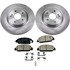 KOE8165 by POWERSTOP BRAKES - Disc Brake Pad and Rotor Kit - Low-Dust, Ceramic