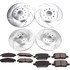 K7909 by POWERSTOP BRAKES - Z23 Daily Driver Carbon-Fiber Ceramic Brake Pad and Drilled & Slotted Rotor Kit