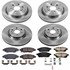 KOE5546 by POWERSTOP BRAKES - Disc Brake Pad and Rotor Kit - Low-Dust, Ceramic