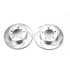 PowerStop Brakes EBR621XPR Disc Brake Rotor Set Evolution® Disc Brake Rotor - Performance, Drilled, Slotted and Plated