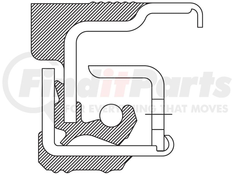 thumbnail interactive-video image 1 of National 370065A Wheel Seal - Fruehauf FWRW Compatible Oil Bath Seal 1 of 4