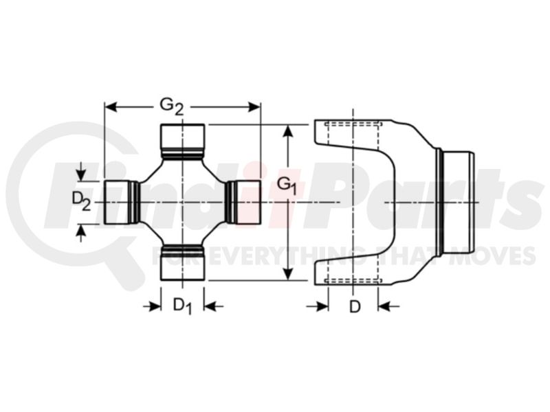 Dana Spicer SPL55XP Universal Joint + Cross Reference | FinditParts