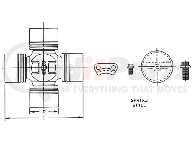 Dana Spicer SPL170-4X Universal Joint + Cross Reference | FinditParts