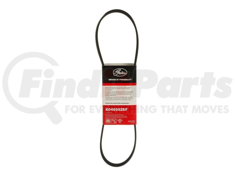 Gates K040352SF Serpentine Belt + Cross Reference | FinditParts
