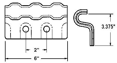 S-24460 by HENDRICKSON - BODY RAIL CLIP-USE W/1.375 LOCK PIN