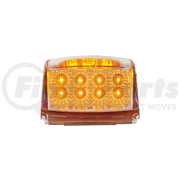 United Pacific 39528 Square Reflector Amber LED Cab Light w/ Clear Lens