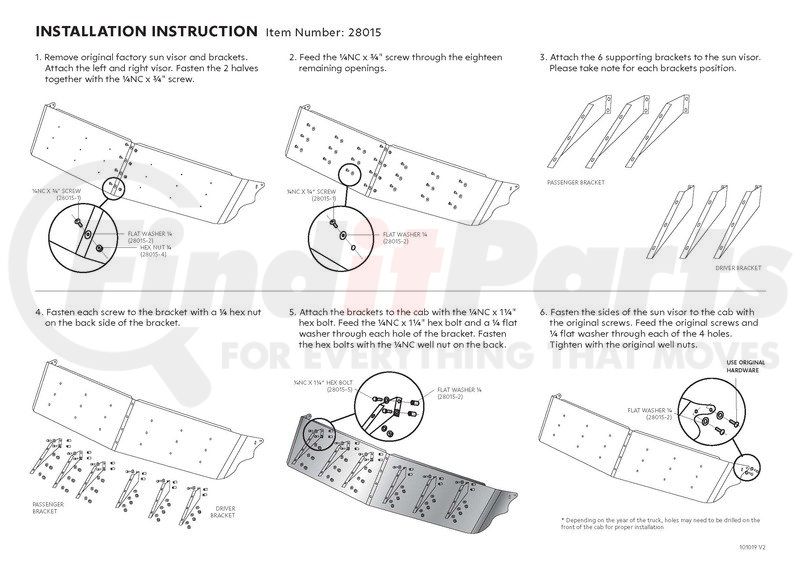 United Pacific 28015 Sun Visor | FinditParts